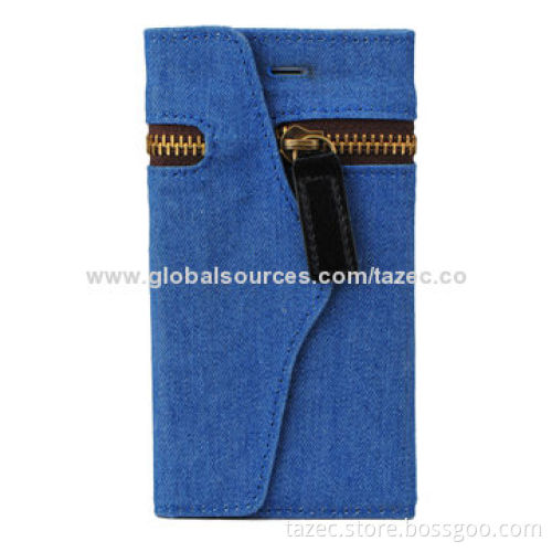 Mobile Phone Cases for iPhone 6, Made of Fabric Material, Book Style, Various Models Available